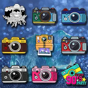 9PCS Creative Cartoon Camera Series Pin, suitable for decorating backpacks and clothing, suitable for daily wear by men and women, and perfect as a gift for family and friends