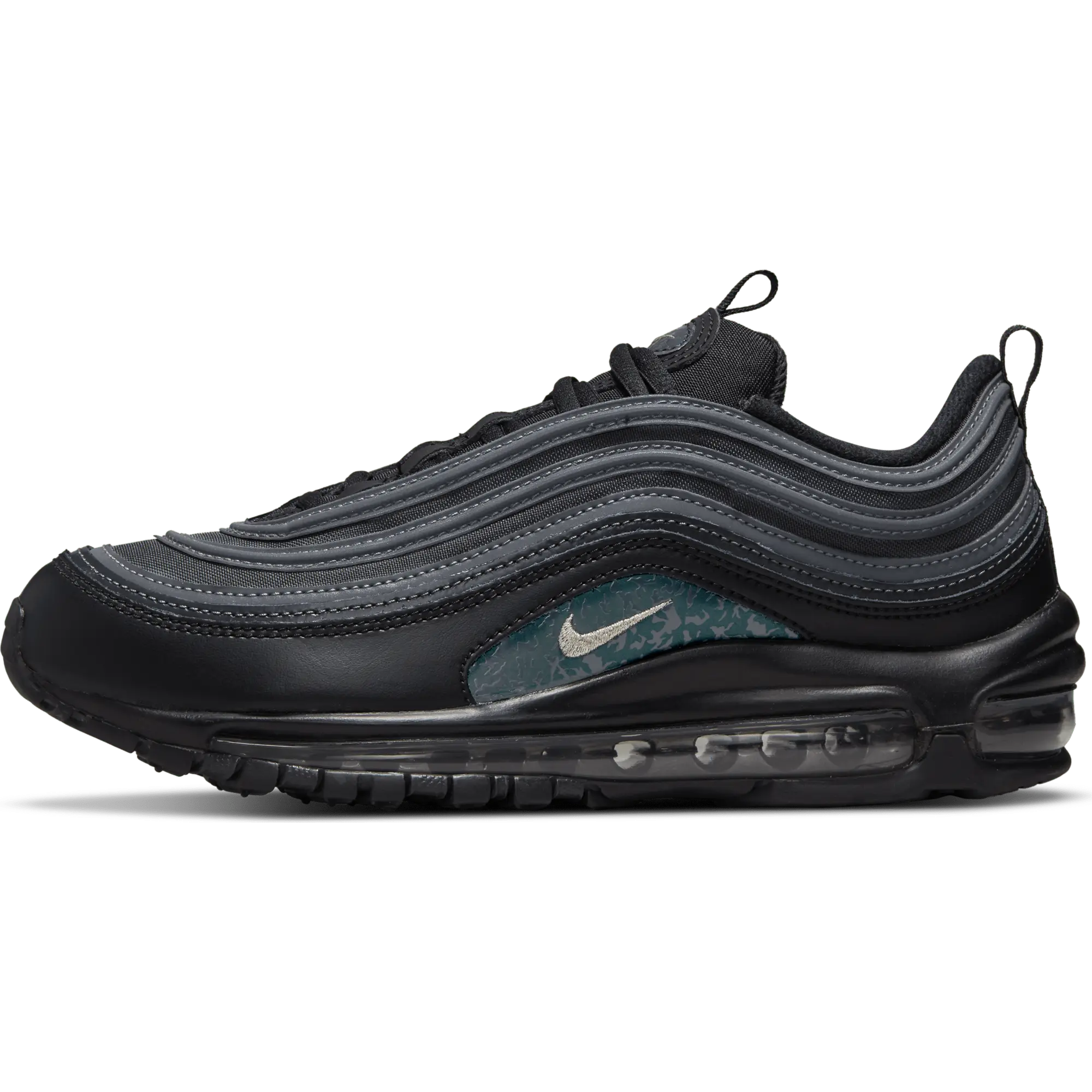 NIKE Women's Air Max 97 Athletic Sneaker - Rubber Sports Footwear with Pull Tab, Foam Cushioning, Iconic Ripple Design for Runners, Training