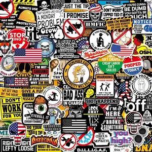 150 PCS Hard Hat Stickers (Dirty) for Construction, Oilfields, Military & More