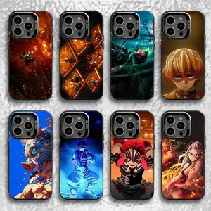 D-Demon S-Slayer Infinity Castle Case For iPhone17, 16,15,14,13,12,11,Pro,XS,Max,Plus,Mini,SE Black Candy Matte Shockproof Cover