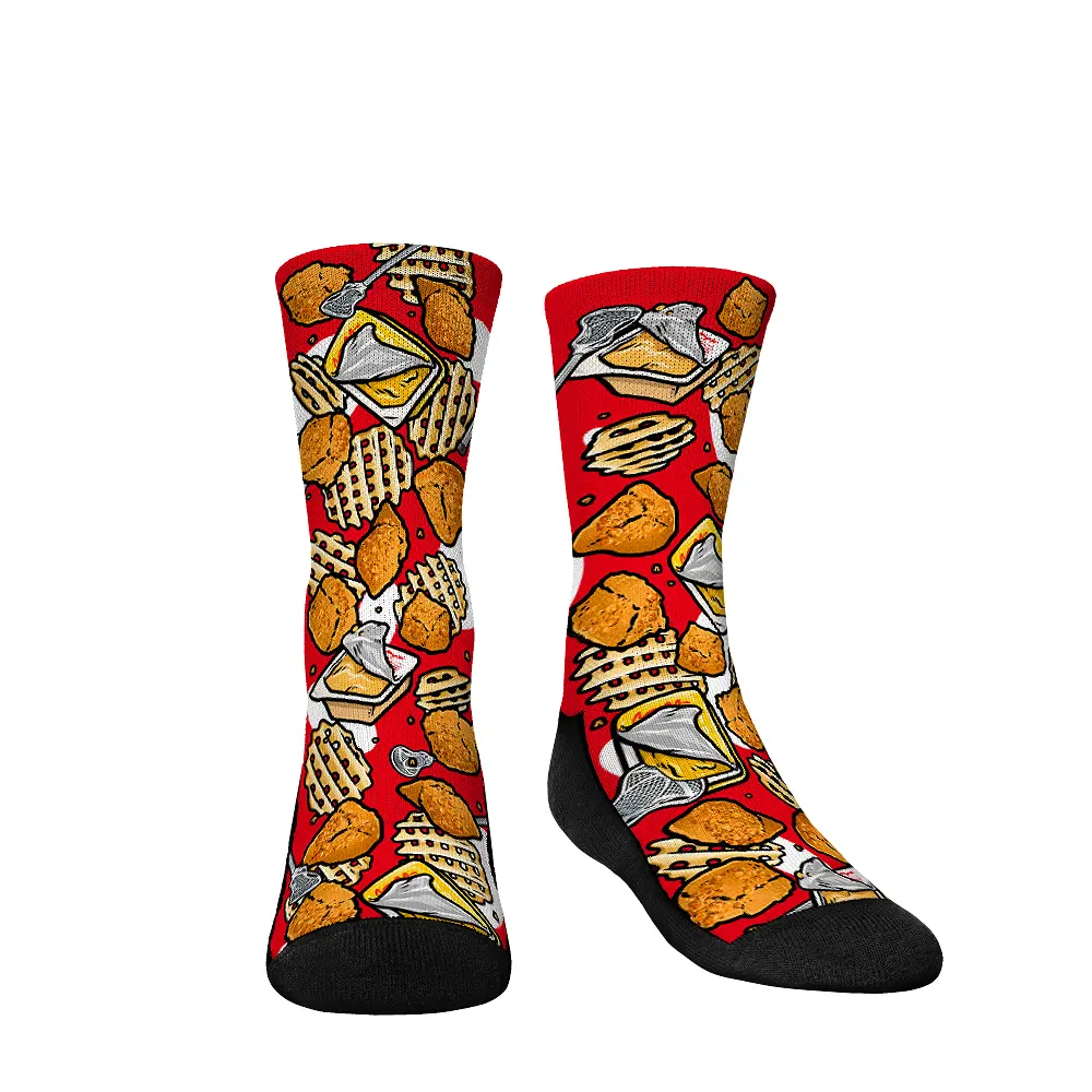 Men's Mid-Calf Lacrosse Socks - Exclusive Food Print, Unique Look, All-Day Comfort for Men