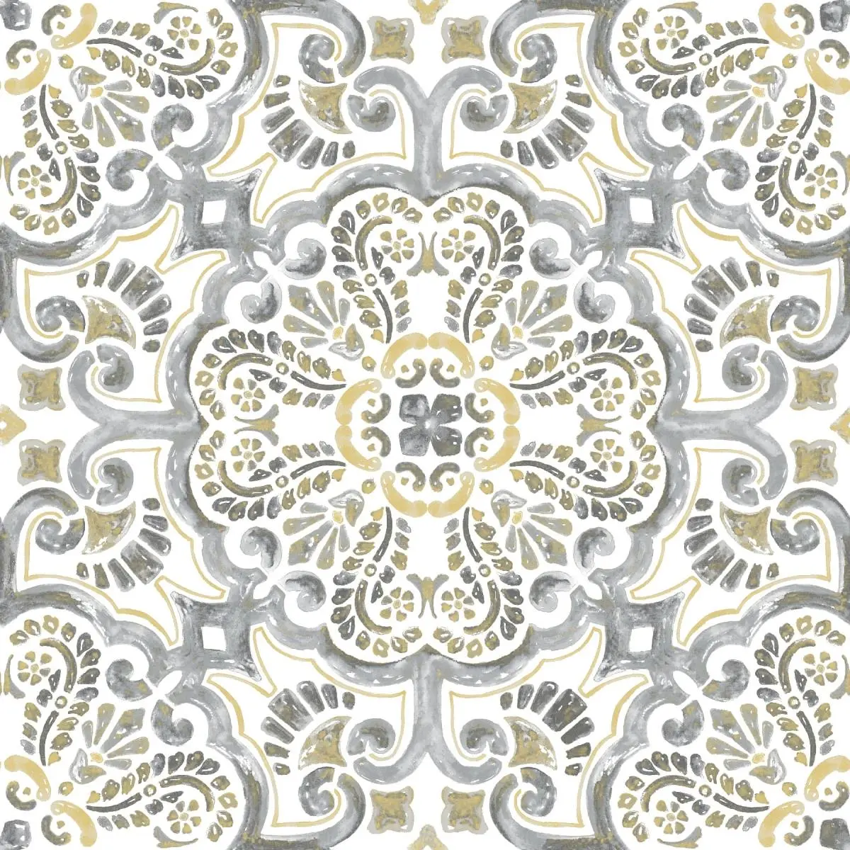 212 MAIN Antico Self-Adhesive Peel & Stick Floor Tiles, Decorative Home Improvement Tiles for Bathroom, Self Adhesive Tiles, Moroccan-Inspired