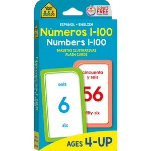 Bilingual Numbers 1-100 Flash Cards (Numeros 1-100 Tarjetas Ilustrativas)