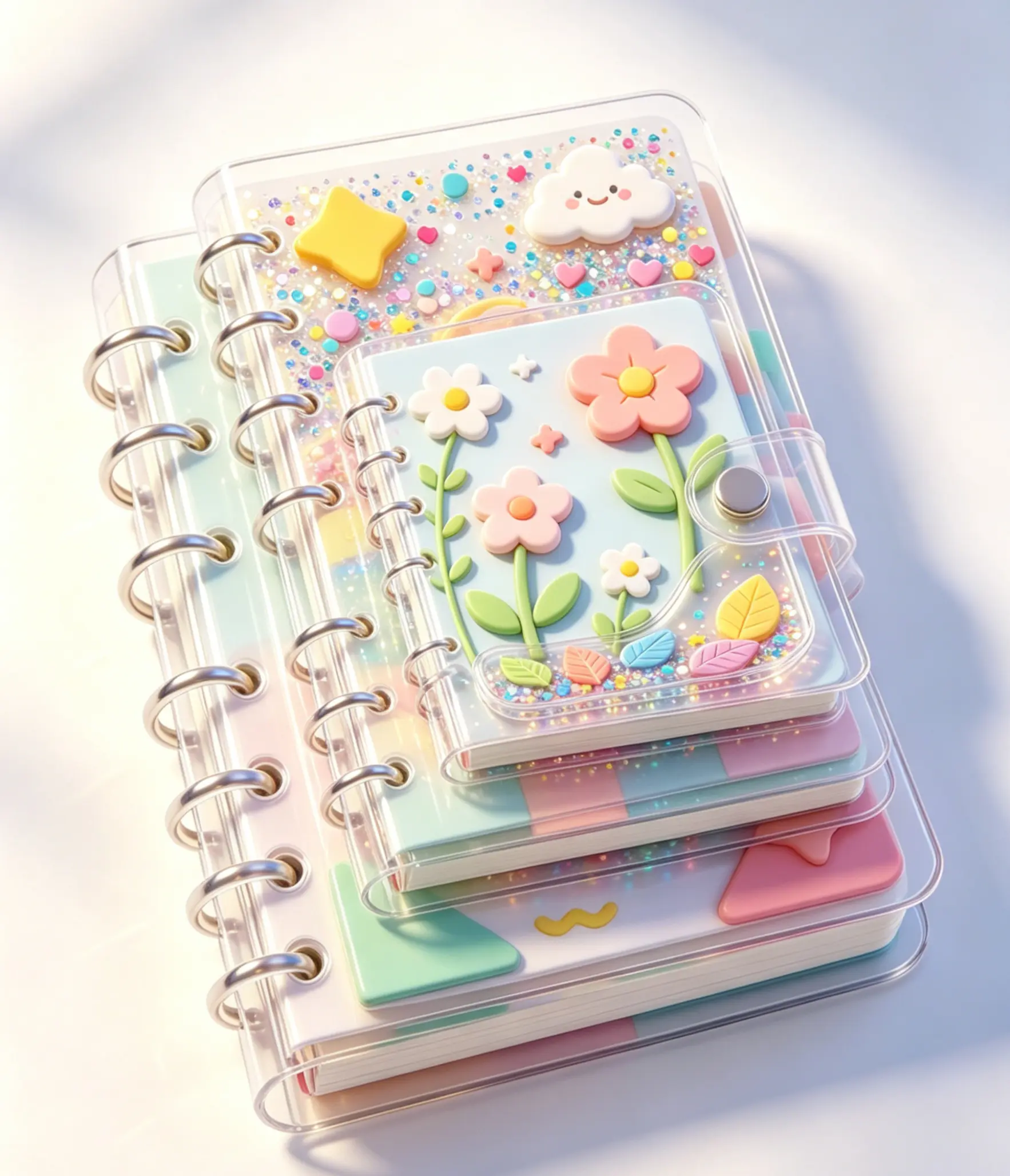 Random Surprise Acrylic Shaker Notebook – Value Blind Box (1 Pc, Random Style)