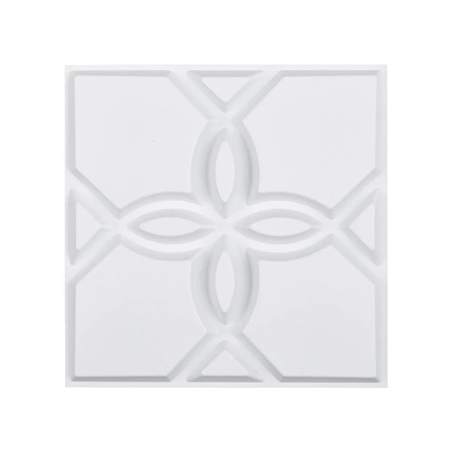 【Father's Day Gift】Decorative PVC Wall Board Panels (33-Pack, 11.81x11.81in), 32 Sq.Ft Coverage, Easy Installation Bloom Floral 3D Matte White Interior Panels for Home Living Room Home Improvement Supplies