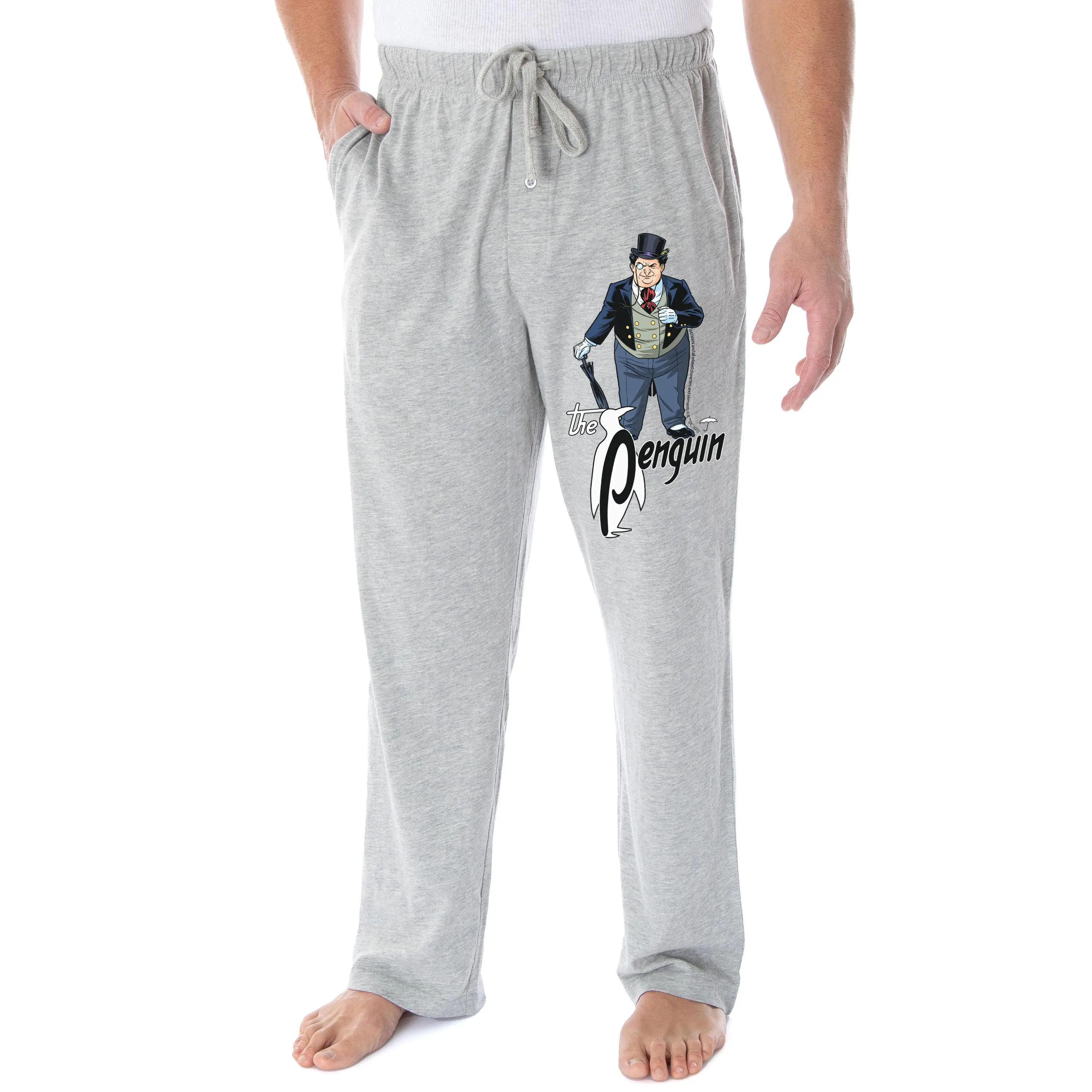 DC Comics Men's Batman Villains The Penguin Character Loungewear Sleep Pajama Pants