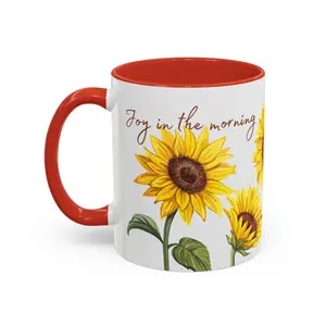 Joy in the Morning Accent Coffee Mug, 11oz Ceramic - Perfect for Your Morning Drinks - Drinkware