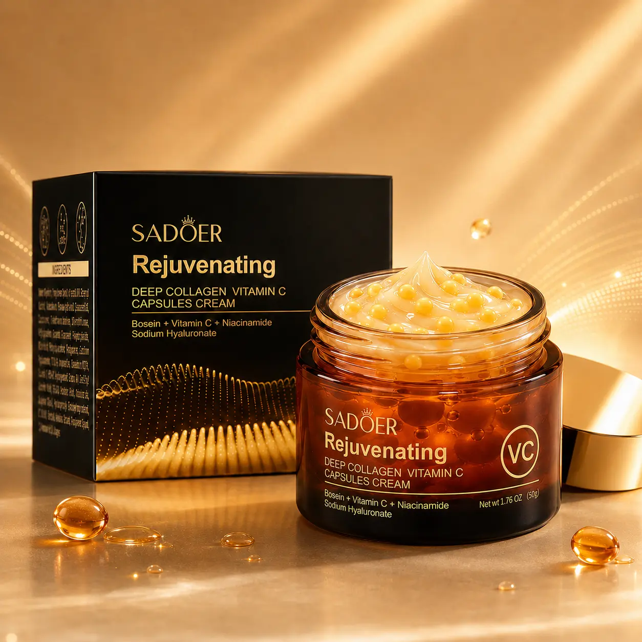 Collagen & Vitamin C Face Cream, Deep Hydrating Facial Moisturizer, Firming & Radiance Skincare, Nourishing Daily Face Cream for Soft, Smooth & Glowing-Looking Skin Hydrate Moisture Moisturizing