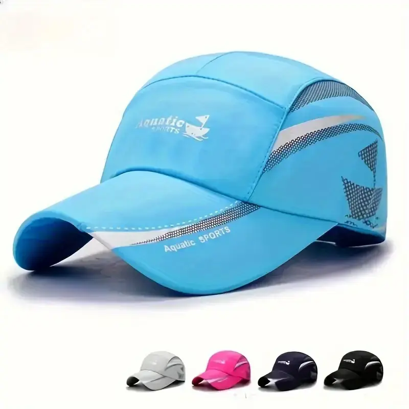 Adult Nautical Print Baseball Cap - Quick Dry, Lightweight Performance Sport Hat with Mesh Ventilation, Moisture-Wick Sweatproof Design, Adjustable Outdoor Wear for Fishing, Hiking, Sporty Look, Cool Mesh Back, Sweat‑Dry Fabric