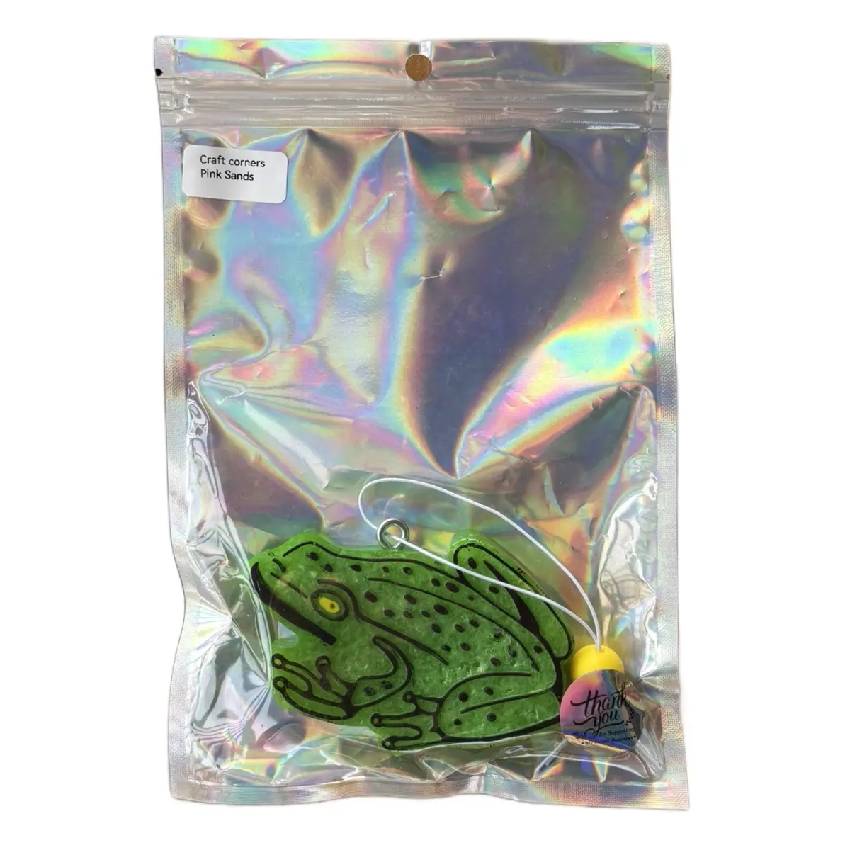 Green Frog Car Freshie - Pink Sands Scented - Long-Lasting Air Freshener for Your Car car air freshener long-lasting scent