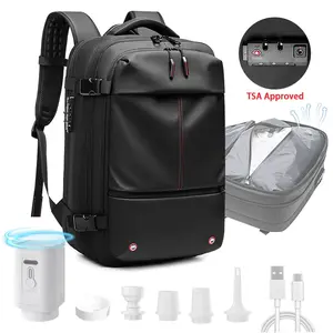 Vacuum Backpack for Travel - TSA Approved, 60L Expandable Compression Bag with Electric Pump, Waterproof and Anti-Theft, Space Saving Bags for Camping Trips