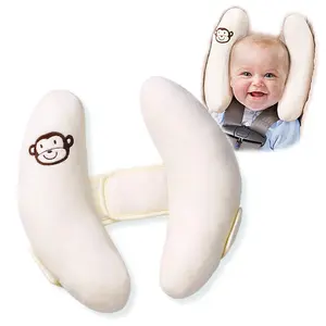 Adjustable Travel Pillow for Infant, Portable Head Support for Car Seats for Newborn, Head Support Pillow for Baby, Headrest Pillows for Cars, Rest Baby's Head Comfortably
