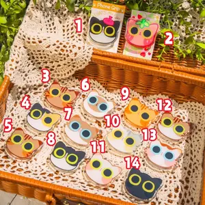 Kawaii Kitty Cat Phone Grip That's My Cat Serie Magnetic Grip Accessories Smartphone Cellphone Mount Acrylic