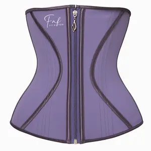 FitnFem High Compression Waist Trainer for Women Purple Double-Layer Support Belt Everyday Molding Shaping Workout-Friendly Fit Shapewear Womenswear