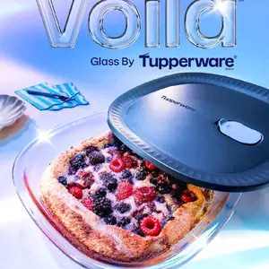 voila Tupperware Glass vidrio Square Cuadrado Cookware