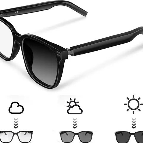 Smart Bluetooth Glasses, Polarized Blue Light Sunglasses for Men Women, Dual Mic Speakers, UV Protection, Remote Phone Shutter