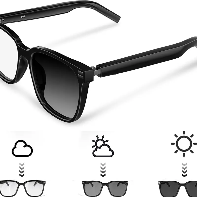 Smart Bluetooth Glasses, Polarized Blue Light Sunglasses for Men Women, Dual Mic Speakers, UV Protection, Remote Phone Shutter