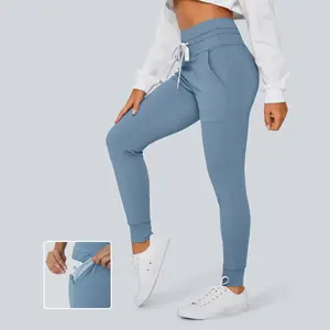 Halara SoftlyZero Plush High Waisted Drawstring Pocket Plain Full Length Joggers Halara SoftlyZero Plush High Waisted Drawstring Pocket Plain Full Length Joggers