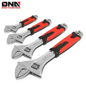 4Pcs Adjustable Wrench Spanner - 6-12 Inch, Vanadium Steel Automotive Repair Tool w/ Four-Sided Jaws