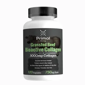 Primal Being Grassfed Beef Cartilage Collagen – Type I, II, III, V & XI – 120 Capsules, 3000mg per Serving