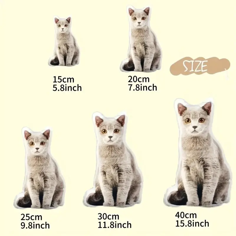 Custom Ugly Pet Pillow - Personalized Cute Dog Cat Pillows with Funny Photo - Customized Stuffed Animal Pillow Without White Edg