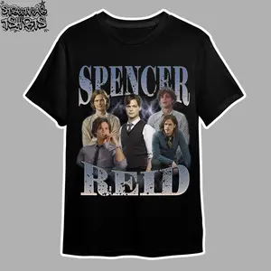Spencer Reid Vintage Graphic 90s Tshirt, Character Homage Graphic T-shirt