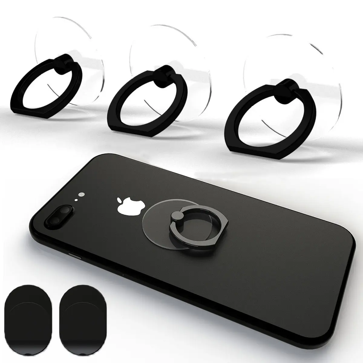 Transparent Phone Ring Holder Grip Tomorotec 360 Degree Free Rotation, Clear Cell Phone Finger Ring Kick-Stand Compatible with iPhone 14 13 12 X Plus, Galaxy S23 S22 Edge