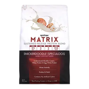 Syntrax Nutrition Matrix, Sustained-Release Protein Blend, Snickerdoodle 5 lbs  Undenatured Micellar Casein & Whey Blend for Easy Mixing