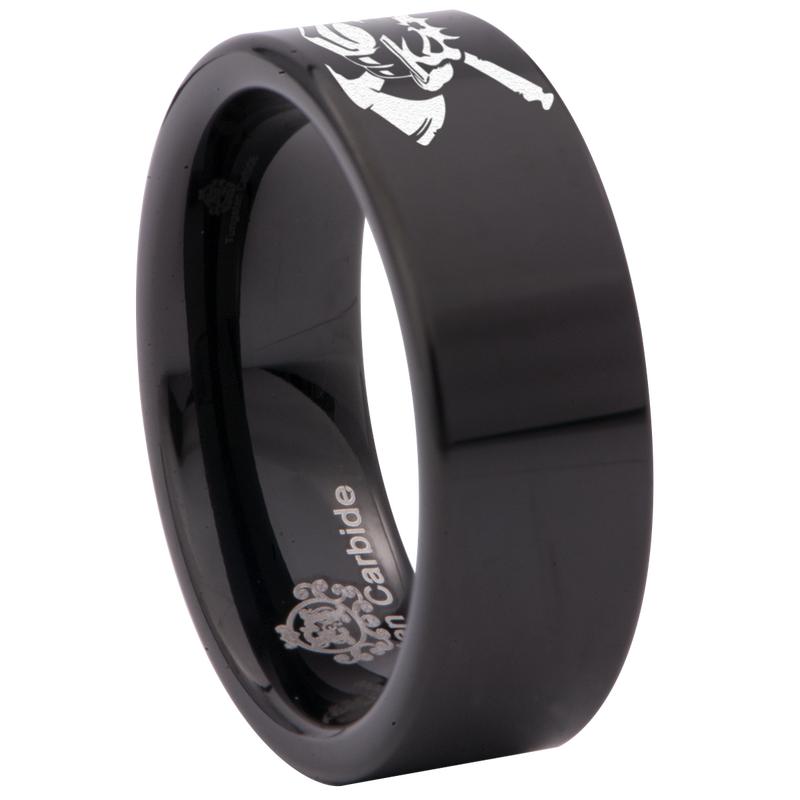 Firefighter Skull Tungsten Carbide Ring