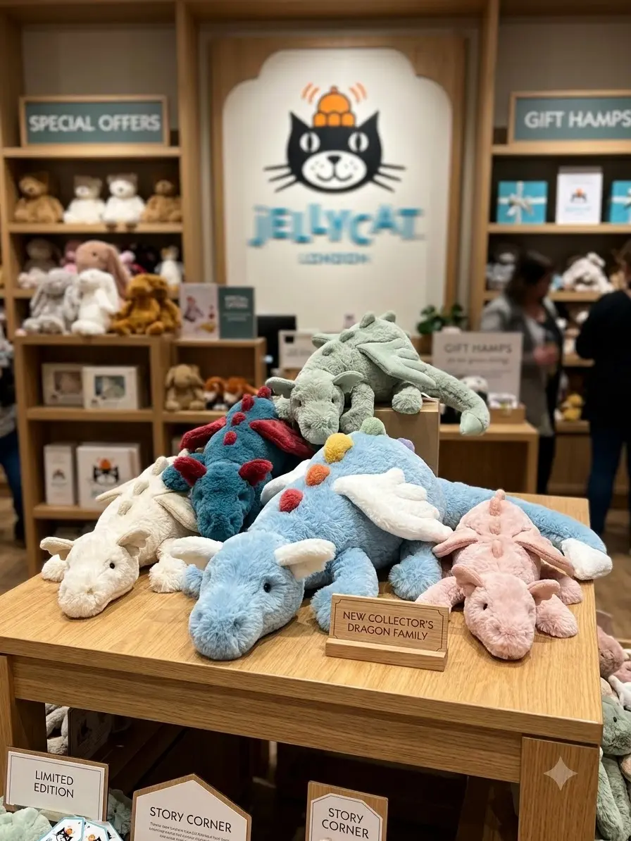 Official Jellycat Dragon Collection Plush | In Stock USA | Free Jellycat Gift Bag | Dexter, Sage, Sky, Rose, Snow, Golden, Onyx, Lavender & Malachy Dragon