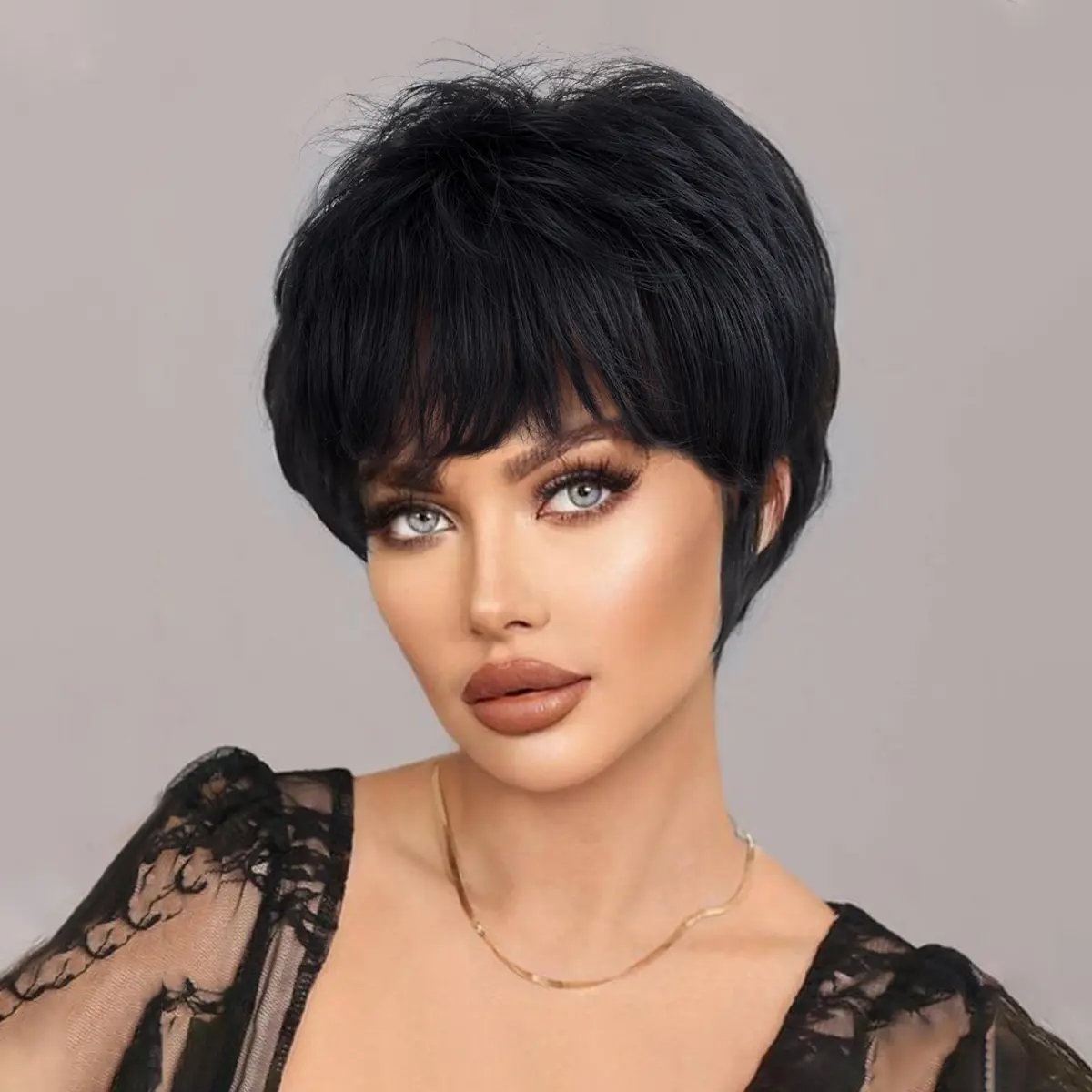 ZIHAN Synthetic Wavy Short Full Machine Wig - Glueless Hairline Wig, Heat Resistant, Lightweight, Easy to Style, Ideal for Natural Everyday Use, Wavy Wigs summerwins,summerwins