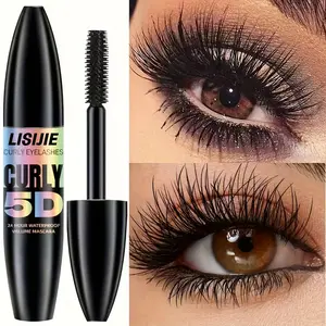 Ladies' large-capacity black eyelash primer, waterproof, slender, dense, curly, anti-smudge, long-lasting, with fine brush head
