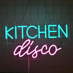 Kitchen Disco Neon Sign, USB Powered LED Neon Light, Decorative Light for Home, Office, Shop, Coffee Shop, Restaurant, Kitchen Decoration