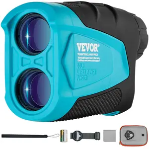 VEVOR Golf Rangefinder, TikTokShopBlackFriday, 1300 Yards Laser Golfing Hunting Range Finder, 6X Magnification Distance Measuring, Golfing Accessory with External Magnet Mount, High-Precision Flag Lock, Slope, and Batteries