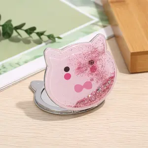 Portable Foldable Makeup Mirror, Handheld Small Dual-Sided, Perfect for Purse Touch-Ups, Camping Travel Use, Compact and Convenient