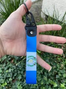 Guatemala Flag Wristlet Hook Keychain
