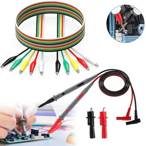 Multimeter Test Leads for Fluke Meter Electrical Alligator Clip Probes Ideal for Home Industry Labs Electricians