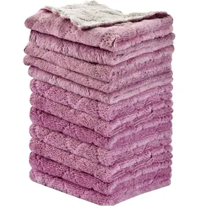 12PCS Microfiber Kitchen Towels – Reusable Double-Sided Dish & Cleaning Cloths for Dishes, Furniture, Tea, Bowls – Perfect for Valentine’s, Easter & New Year Gifts (10x6 inch)