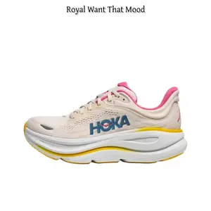 Beige Mesh Running Sneakers with Pink & Yellow Accents, Breathable Knit Upper, Max Cushion Curved Sole, Lightweight Non-Slip Footwear for Daily Jogging & Streetwear