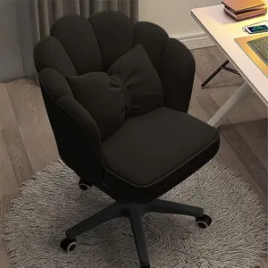 Office Chair Cute Petal Desk Chair, Modern Fabric Home Butterfly Chairs Height Adjustable Chair Makeup Chairs Computer Chairs