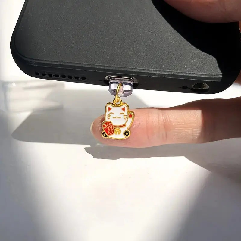 Lucky Cat USB-C Mobile Charm Plug, Cute Decorative Charm, Phone & Electronics Accessories, Ideal Gifting Item