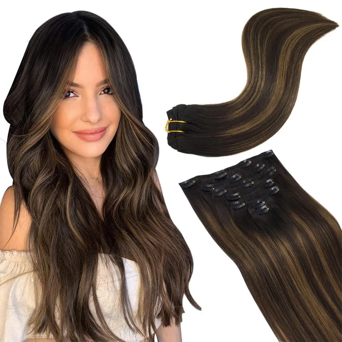 (T2/6)P2 Balayage Dark Brown to Chestnut Brown