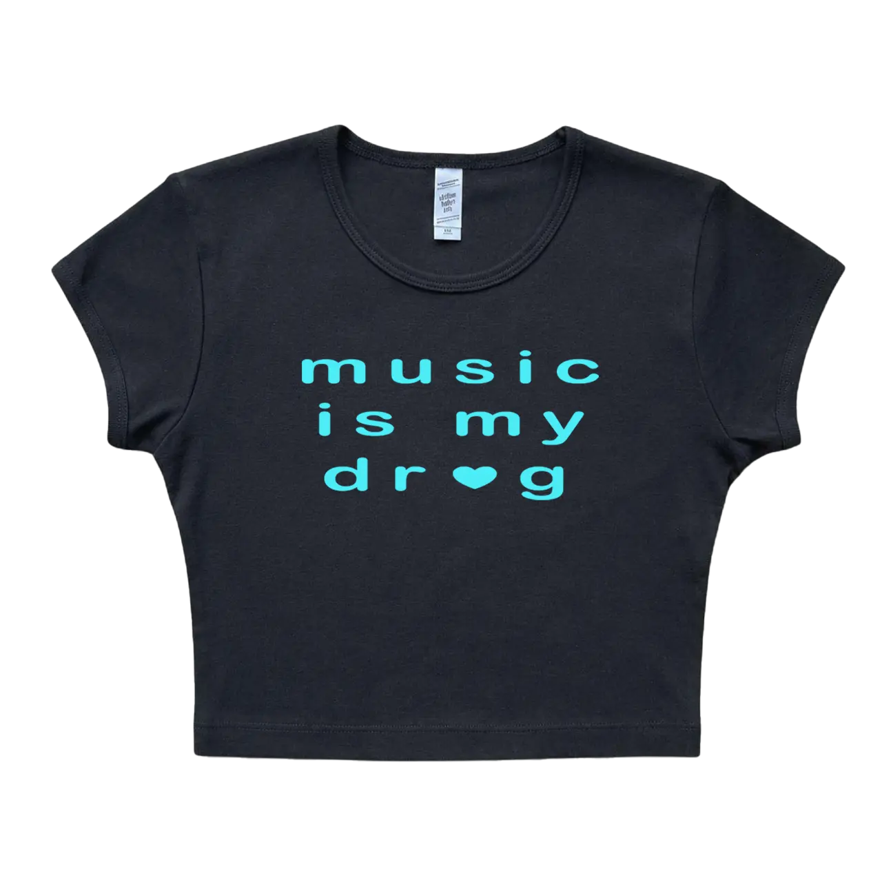 Women's Music is my Dr*g  Cotton Printed Baby Tee