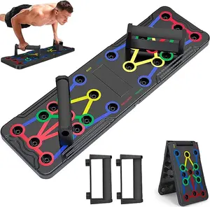 Foldable Push Up Board, Portable Multi-Function, Non-Slip Push Up Handle, Home Gym, Men And Women Can Use Push Up Plates for Strength Training