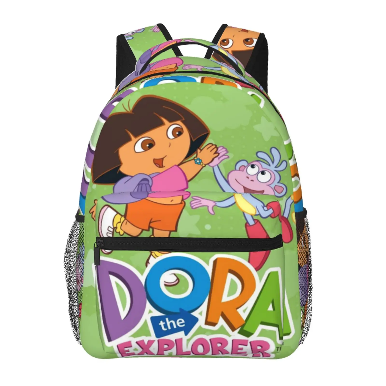 Multi-Compartment Dora Backpack Large Capacity Dora School Shoulder Bag for Back-to-School Office Trips Weekend Hiking, Cartoon Casual Dora Merch Casual Daypack School Bag for Boys Girls Fans & Gift Giving