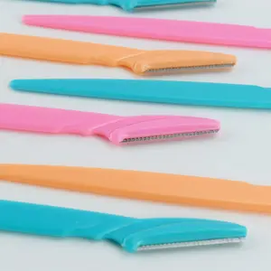 12 Pcs/ set Multi-color Stainless Steel Eyebrow Razor, Summer Sharp Blade Anti-scratch Design Eyebrow Trimmer, Manual Gentle Eyebrow Trimmer for Eye Brow Shaping，Eyebrow Knife, Scraping Knife, Novice Eyebrow Knife, Eyebrow Trimmer