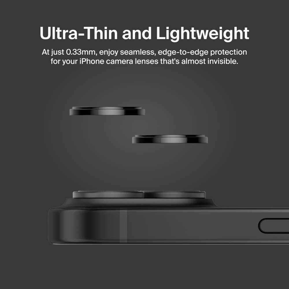 Belkin ScreenForce TemperedGlass Camera Lens Protector 2-Pack for iPhone 15 / iPhone 15 Plus