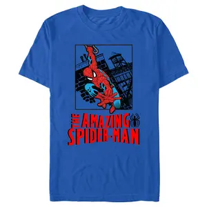 Men's Marvel: Spider-Man Action Pose Logo T-Shirt