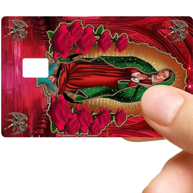 2 PACK Sacred Heart Jesus Credit Card Skin Sticker, Vintage Religious Debit Card Cover, Catholic Wallet Decal