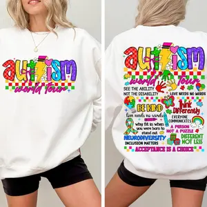 Autism World Tour Shirt - Sweatshirt - Hoodie, Autism Awareness Month Sweater, Awareness Month Gift, Choose to Be Kind Shirt, Autism Awareness Shirts